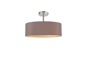 DK0736  Baymont 45cm, Semi Flush 5 Light Polished Chrome, Taupe/Halo Gold